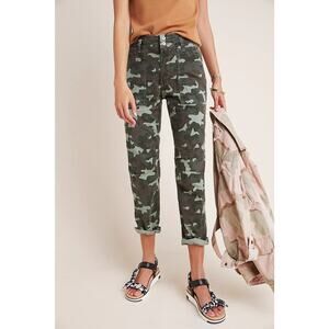 Anthropologie The‎ Wanderer Cargo Camo Pants – Army Green, Size 29